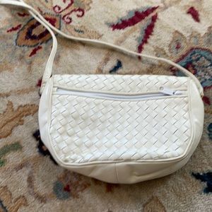 Vintage white leather purse